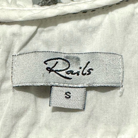 RAILS Filomena Sleeveless Ruffled Pin Tucked Cotton Lightweight White Blouse - Picture 11 of 13